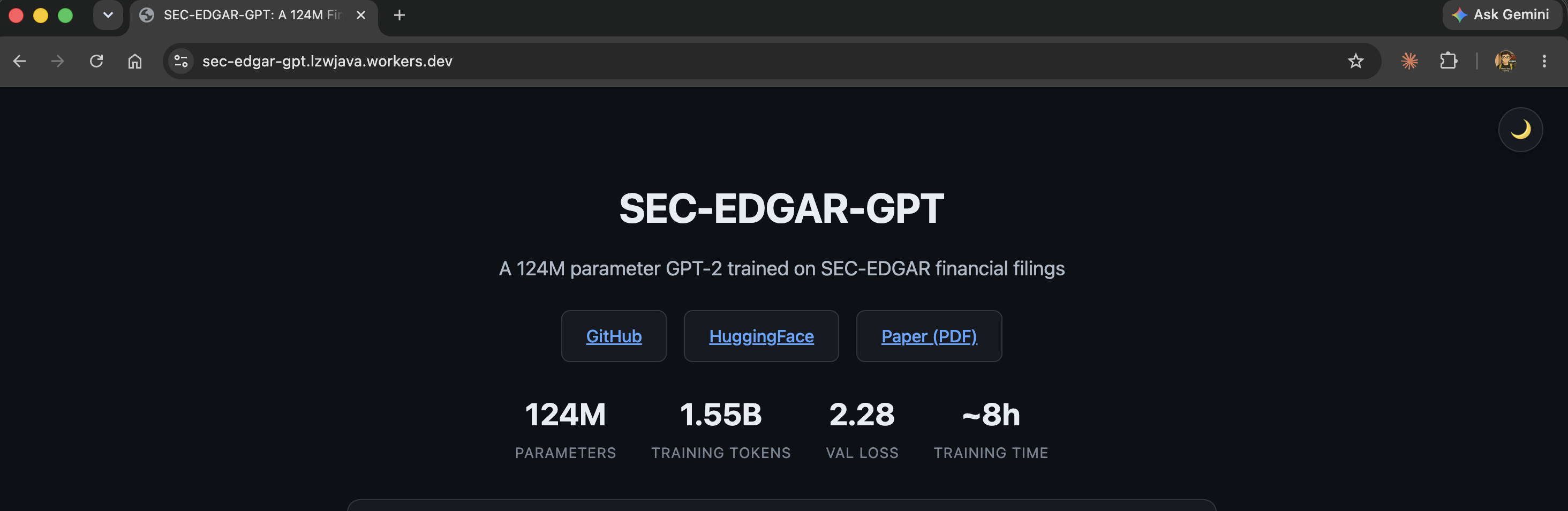 SEC-EDGAR-GPT website